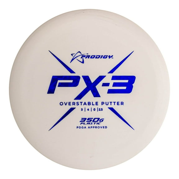 Prodigy Disc 350G PX-3 | Stable Disc Golf Putter & Approach Disc | Grippy 350G Plastic | Great for Driving & Approach Shots | Beaded for Added Stability | Colors May Vary (170-174g)