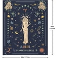 thumbnail image 2 of Aries Gifts Blanket 60"x50" - Aries Gifts for Women - Aries Zodiac Gifts - Gifts for Aries Women - Aries Birthday Gifts - Astrology Gifts for Women - Zodiac Constellation Gift, Horoscope Gifts, 2 of 6