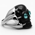thumbnail image 4 of Women's Stainless Steel IP Black Crystal Blue Zircon 19.00(g) Engagement Ring, 4 of 4