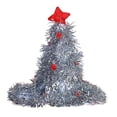 thumbnail image 4 of Gorro de Navidad con Purpurina Perfecl Gorro Noel Navidad Adultos Niños Extra Clásico Plata, 4 of 7