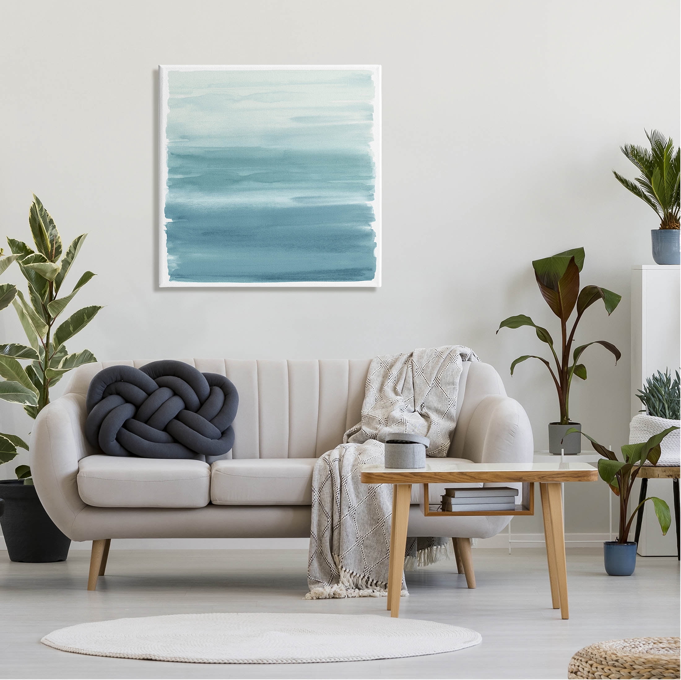 Stupell Industries Pale Blue Modern Gradient Graphic Art Gallery Wrapped Canvas Print Wall Art, Design by Allie Corbin