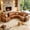 Brown|USB|6-Piece, variant on Aukfa 3-Piece Recliner Sofa Set, 6 Seat Sectional Couch with Cup Holders&Storage Console, Gray
