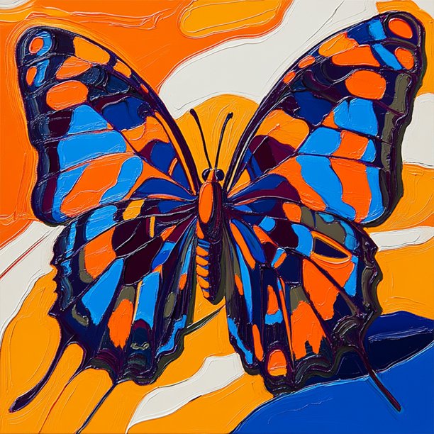 Kit Pintura Por Números Sobre Lienzo Arte Al Óleo Artesanal Imagen Mariposa Del 40x40cm