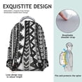 thumbnail image 2 of Traditional Rustic Home Decor Inspired School Backpack with Ethnic and Bohemian Style Patterns, Durable Waterproof Material, Adjustable Straps, Large Capacity Artistic Bag for Student, 2 of 5