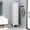 White, variant on White Farmhouse Tall Narrow Linen Tower Adjustable Shelves Drawer Walnut Top