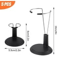 thumbnail image 5 of 5pcs Doll Stand Display Holder, Display Rack  Stand Action Figure, Doll Bracket Support Portable for Decoration Store Market Home 15cm Doll (Black), 5 of 7
