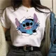 thumbnail image 3 of Camiseta de algodón para niños de Kawaii Disney Lilo Stitch, camiseta de verano con estampado de corazón de Stitch de dibujos animados, ropa bonita de Disney Anime para niños, 3 of 5