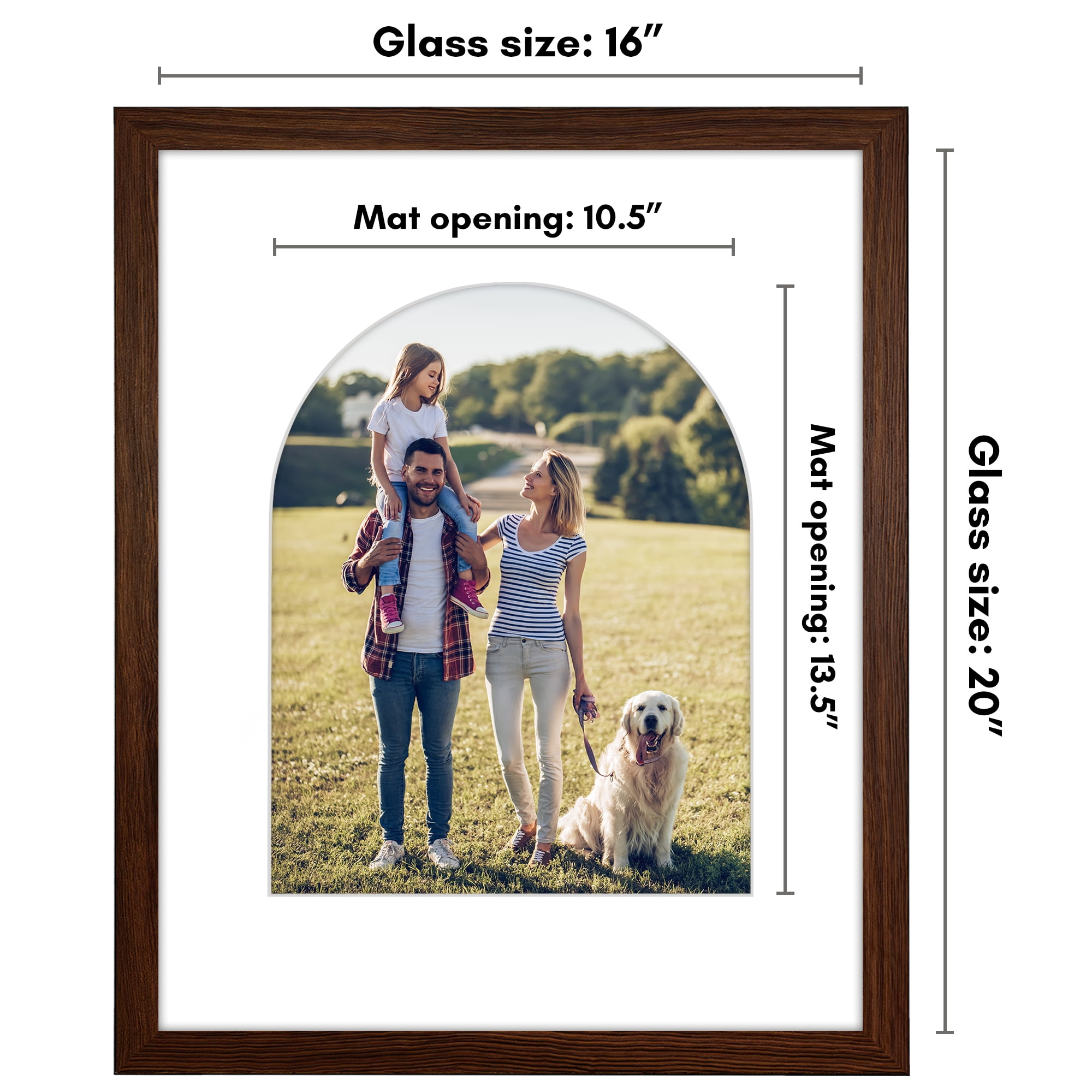 Americanflat 16x20 Picture Frame shaped elevate cherished photos unique expertly crafted border durable - Walnut