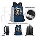 thumbnail image 6 of Uourmeti Polyester School Backpack Daypack with Peeking Skeleton Design - Durable Bag for School and Daily Travel, 6 of 6