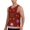 thumbnail image 2 of Fotbe Merry Christmas Pattern Men's Quick Dry Workout Tank Top Gym Muscle Tee Fitness Bodybuilding Sleeveless T Shirt Breathable Workout Shirt-4X-Large, 2 of 9