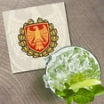 thumbnail image 2 of Eagle Emblem Coat Of Arms Laurel Wreath Animal 4'' X 4'' Square Wooden Coaster, 2 of 3