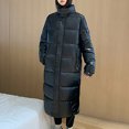 thumbnail image 5 of RYDCOT Long Winter Coats for Women 2024 Plus Size Down Thicken Warm Quilted Jacket Zipper and Hood Outerwear Casual Parkas with Pockets, 5 of 9