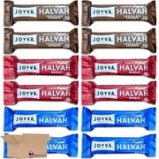 Joyva Halvah Bars Value Pack | Bundled by Tribeca Curations | 1.75 Ounce | Chocolate, Marble, & Vanilla Combo | Pack of 12