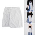 thumbnail image 2 of Korean Layered Half Skirt for Women Elegant Bows Hip Wrap Covering Midi Apron Skirt Lace Up Bandage Cover Up Overskirt, 2 of 4