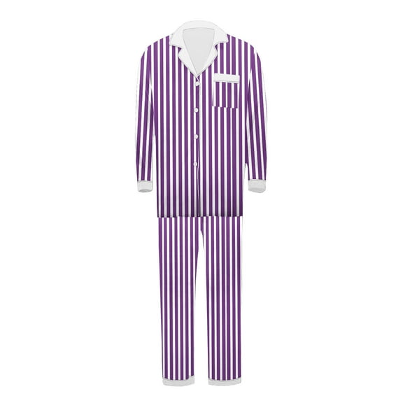 Zwiiyzr Family Christmas Pajamas Matching Sets for Dad Parent Child Outfit Christmas Set Printed Home Clothes Sleepwear Set Father Style Purple-Dad