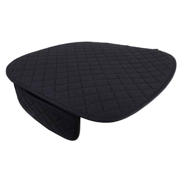 Funda De Asiento De Coche De Bambú De Lino Transpirable Cojín De Silla Mat Negro Sunnimix Cojines de asiento de automóvil con lazos