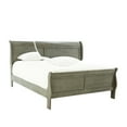 thumbnail image 2 of Benjara Sleigh Design Wooden King Size Headboard and Footboard, Gray, 2 of 3