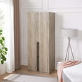 thumbnail image 2 of Manhattan Comfort Lee Wardrobe Closet 2.0 from Engineered Wood in Rustic Gray, 2 of 17
