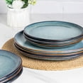 thumbnail image 5 of AmorArc Ceramic Dinner Plates Set of 6, 10.5 Inch Handmade Reactive Glaze Stoneware Plates, Rustic Shape Dinnerware Dish Set for Kitchen, Microwave & Dishwasher Safe, Scratch Resistant-Ceylon Blue, 5 of 7