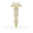 thumbnail image 4 of Unique Moments Lab Grown 2.50 ct Princess Cut Diamond Halo Infinity Engagement Ring 14K Yellow Gold, 4 of 6