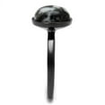thumbnail image 3 of IP Light Black (IP Gun) Stainless Steel Ring with Semi-Precious Hematite in Multi Color for Women Multi Color Stone Color Style TK2902 Size 5, 3 of 3