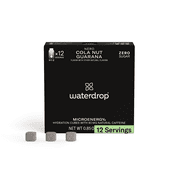 waterdrop Microenergy Blackberry Energy Hydration Cube with Natural Caffeine & Vitamin C, B6 & B12 - 12 Servings