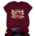 thumbnail image 1 of OJinShaWanO Tiger Shirt Women's Rugby Printed Round Neck Short Sleeved T Shirt, 1 of 4