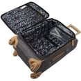 thumbnail image 5 of Nicole Miller New York Luggage Collection - Designer Lightweight Softside Expandable Suitcase- 20 Inch Carry On Bag with 4-Rolling Spinner Wheels (Paige Silver), 5 of 7
