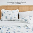 thumbnail image 5 of Coastal Inspired Reversible Quilted Coverlet Set with Shams, 2-Piece, Twin Size, 5 of 6