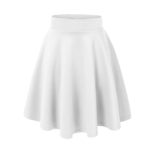 MBJ WB829 Womens Flirty Flare Skirt XXL WHITE - Walmart.com