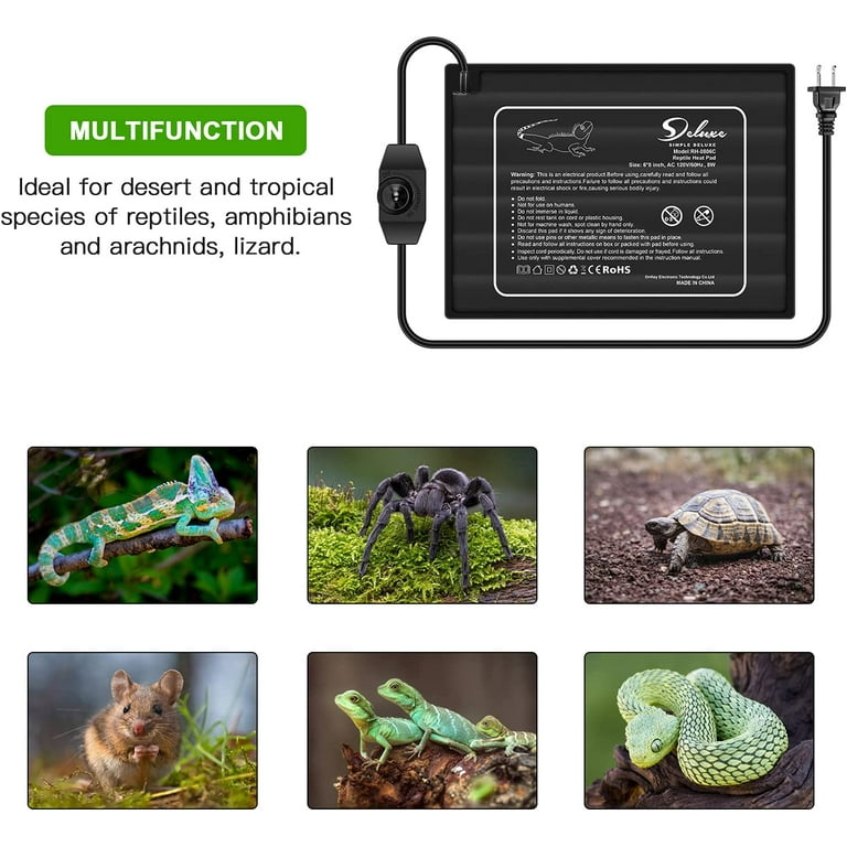 Raintrip Reptile Thermostat,Reptile Heating Pad,16W,Suitable 30-40Gal  Terrarium,Temperature Controller for Turtle/Snake/Lizard/Frog/Spider/Plant  Box - Yahoo Shopping