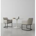 thumbnail image 2 of Serena Upholstered Dining Armchair with Steel Base in Light Gray- Set of 2, 2 of 11