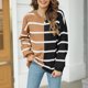 thumbnail image 5 of Sudadera casual Manga linterna Hombro caído Traje diario para mujer Kuymtek Marrón T L para Mujer, 5 of 6