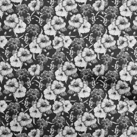 oneOone Polyester Spandex Navy Gray Fabric Floral Dress Material Fabric Print Fabric By The Yard 56 Inch Wide