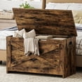 thumbnail image 6 of 30 in Storage Chest, Wooden Storage Bench with Safety Hinge, Easy Assembly, Large Shoe Bench for Entryway, Living Room, Bedroom, 6 of 6