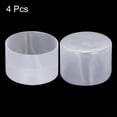 thumbnail image 2 of Uxcell 4pcs Rubber End Caps 65mm ID Vinyl Round Tube Bolt Cap Cover Screw Thread Protectors Clear, 2 of 4