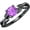 Black, variant on 925 Sterling Silver 14K Yellow Gold Finish Round Cut Amethyst Leaf Solitaire Engagement Ring For Womens