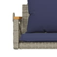 thumbnail image 4 of vidaXL Swing Bench with Cushions Hammock Chair Poly Rattan Brown/Gray/Black, 4 of 9