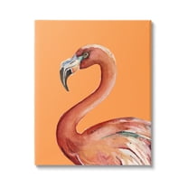 Stupell Industries Tropical Flamingo Bird Portrait Watercolor Detail Graphic Art Gallery Wrapped Canvas Print Wall Art, Design by Patricia Pinto