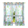 thumbnail image 6 of Yayeee Window Curtains Set of 2 for Living Room Light Filtering 63"x52", Blue Floral, 6 of 7