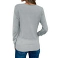 thumbnail image 4 of Xuanfei Women Button Down Long Sleeve V Neck Solid Color Ribbed Knit Cardigan, 4 of 4