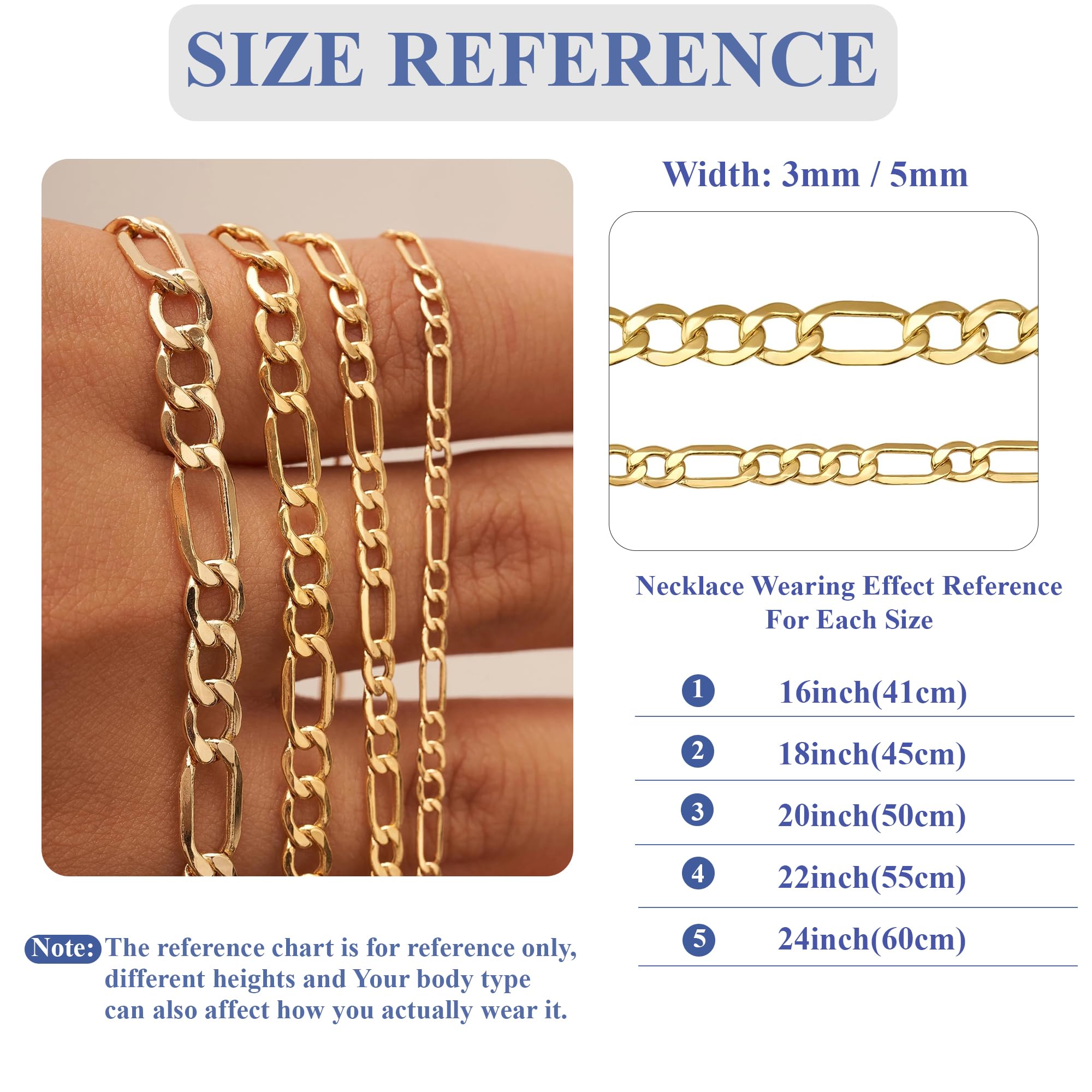 18k Gold Plated 60cm 8mm Armor Chain Necklace - Men's & Women's - LA FERANI