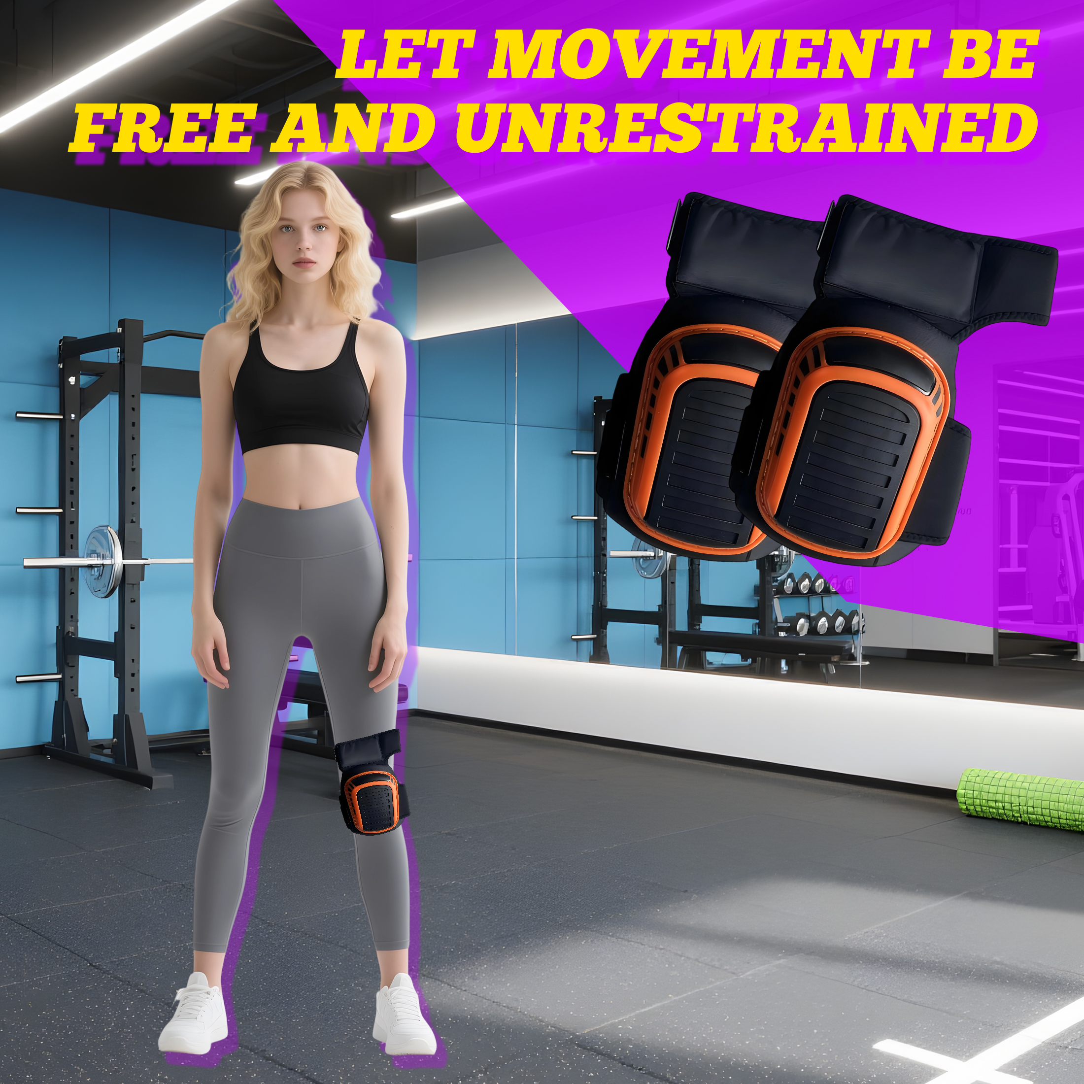 BESTSKY 2Pcs Knee Pads,Waterproof and Wear-Resistant Knee Pads for Gardening,Hard Shell Impact Resistant Gardening Knee Pads,Orange