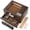Walnut, variant on Cigar Humidor Box, Cedar Wood Desktop Cigar Case with Digital Hygrometer, Humidifier, Divider, Accessories Drawer and Combination Lock, Glass Top Humidors Gift for Men (Brown)