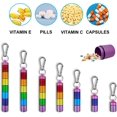 thumbnail image 3 of Pastillero semanal, pastillero portátil extraíble, pastillero de metal resistente al agua, organizador de viaje para pastillas, vitaminas y aceite de pescado (arcoíris), 3 of 5