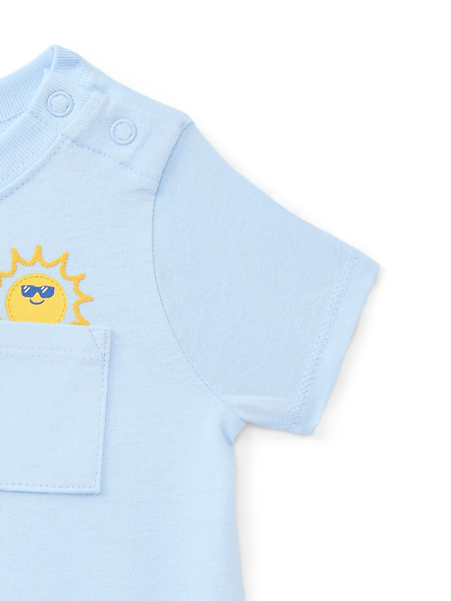 Wonder Nation Baby Boys Pocket Bodysuit with Short Sleeves, Sizes 0M-24M