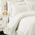 thumbnail image 3 of Lush Decor 100% Polyester Ella Parisian Vintage Chic Ruffle Lace Comforter Ivory 3Pc Set King, 3 of 11