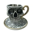 thumbnail image 1 of Taza de café con calavera, juego de taza y platillo, taza de té gótica con detalles dorados, taza de café con calavera, regalos de Halloween, ideal para amantes del café y coleccionistas, juego de taz, 1 of 5