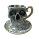 thumbnail image 1 of Taza de café con calavera, juego de taza de café con calavera y platillo, taza de té gótica con adornos dorados, taza de café con calavera, regalo de Halloween, ideal para amantes del café y coleccion, 1 of 5