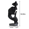 thumbnail image 6 of Thinker Statue Black Large Abstract Art Decorative Sculpture, 6 of 7